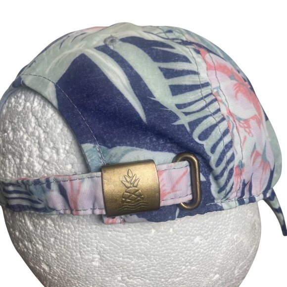 Chubbies Tropical Print Baseball Cap Adjustable Strap Back Blue Green Floral - Picture 8 of 8
